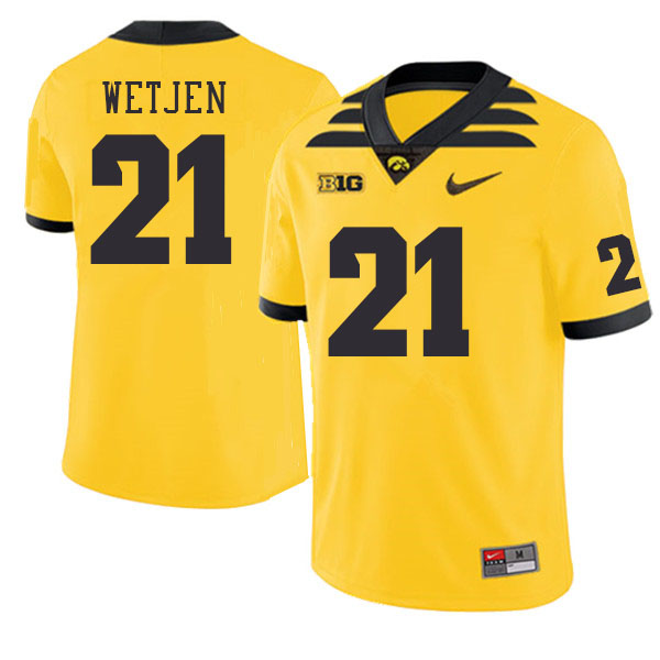 Iowa Hawkeyes #21 Kaden Wetjen College Football Jerseys Stitched Sale-Gold